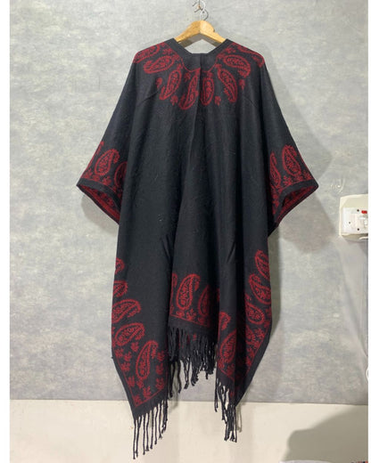 Thrift Queen Red Cape Shawl For Women