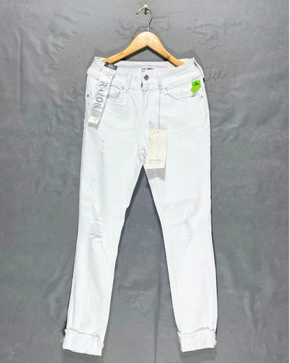 Blue Savvy White Jeans For Women S | ThriftQueen.pk