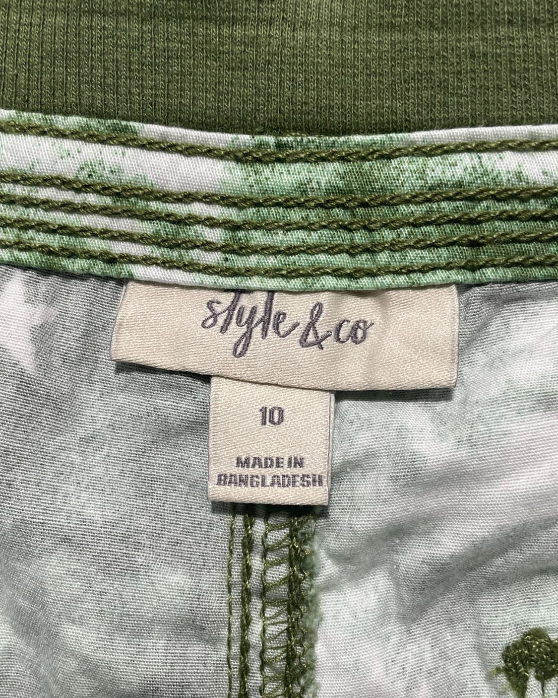 Style & Co Green Cotton Jeans For Women X Large | ThriftQueen.pk