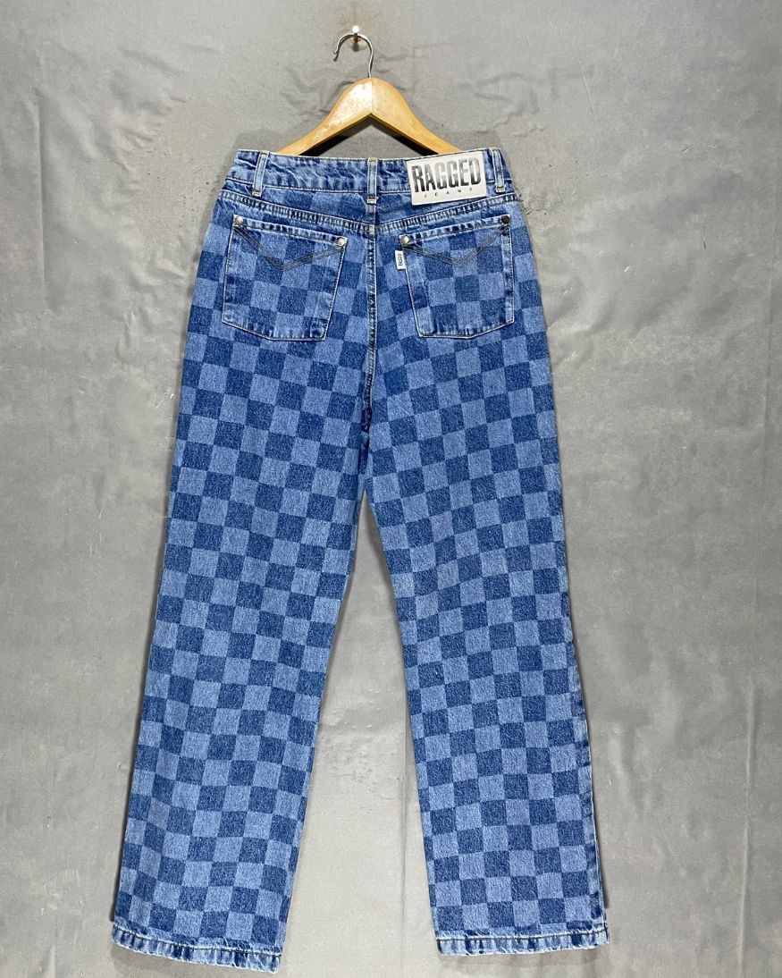 Ragged Blue Jeans For Women Large | ThriftQueen.pk