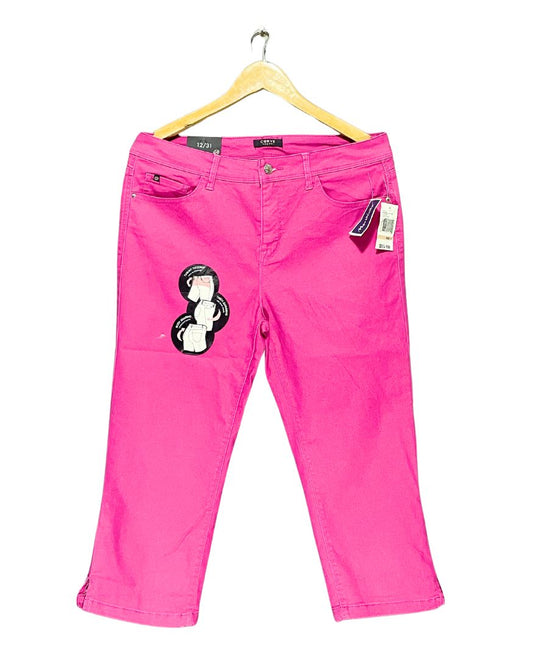 Curve Appeal Pink Jeans For Women X Large | ThriftQueen.pk