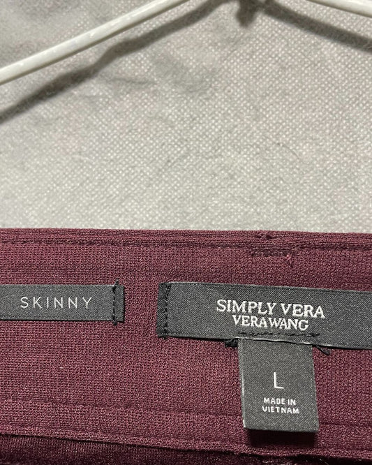 Skinny Maroon Jeans For Women X Large | ThriftQueen.pk
