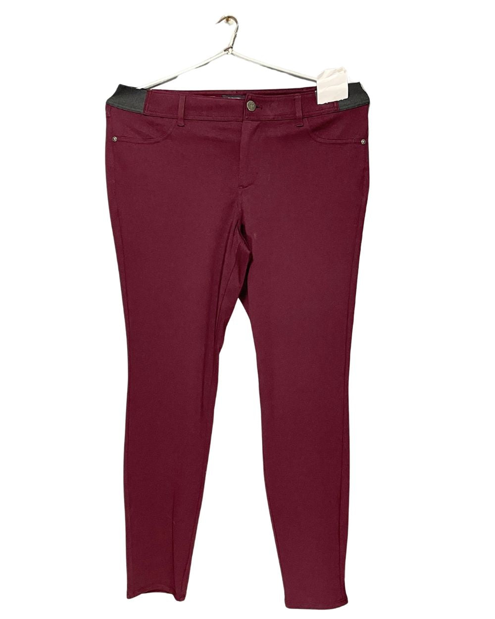 Skinny Maroon Jeans For Women X Large | ThriftQueen.pk