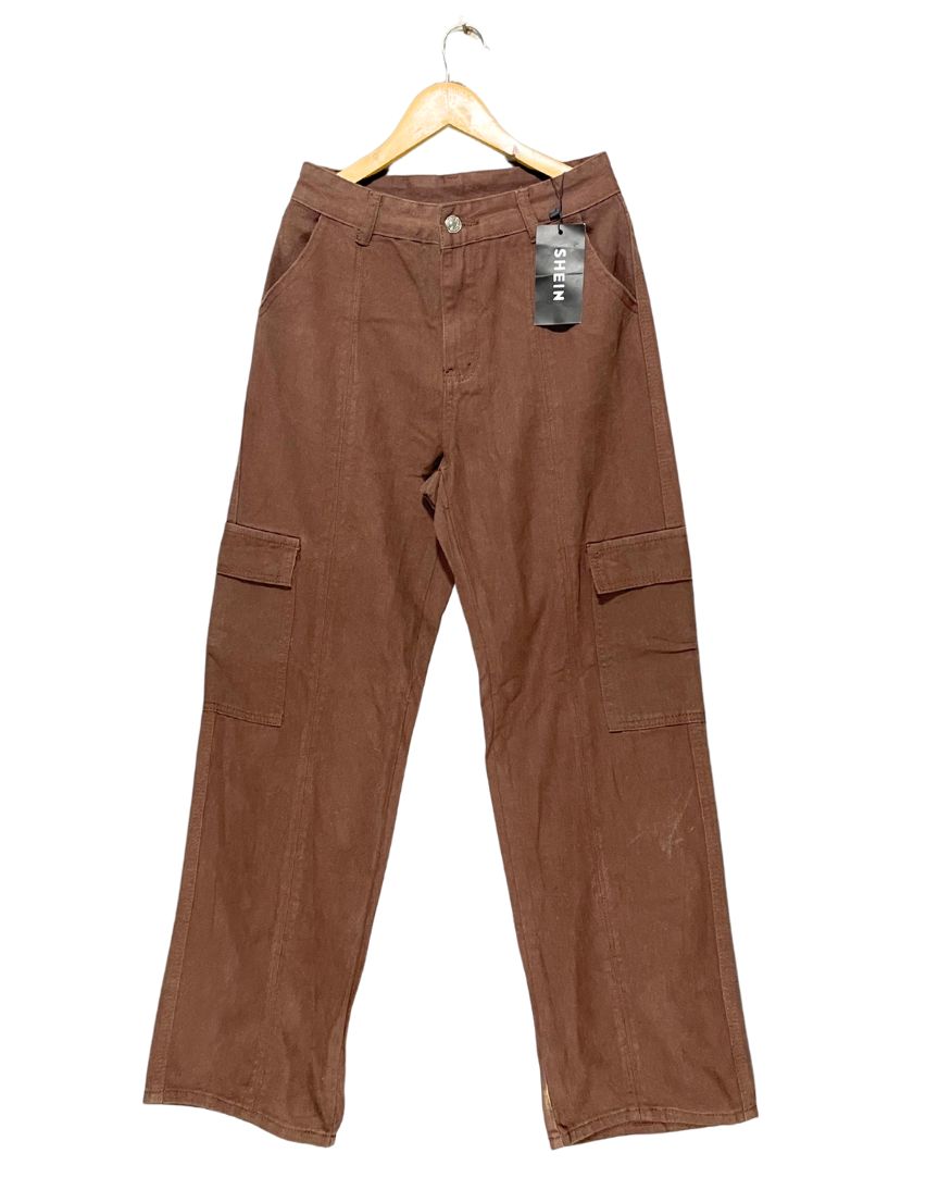 SHEIN Brown Jeans For Women XS | ThriftQueen.pk
