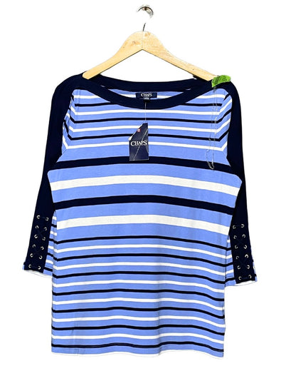 Chaps Blue Cotton T Shirt For Women L | ThriftQueen.pk