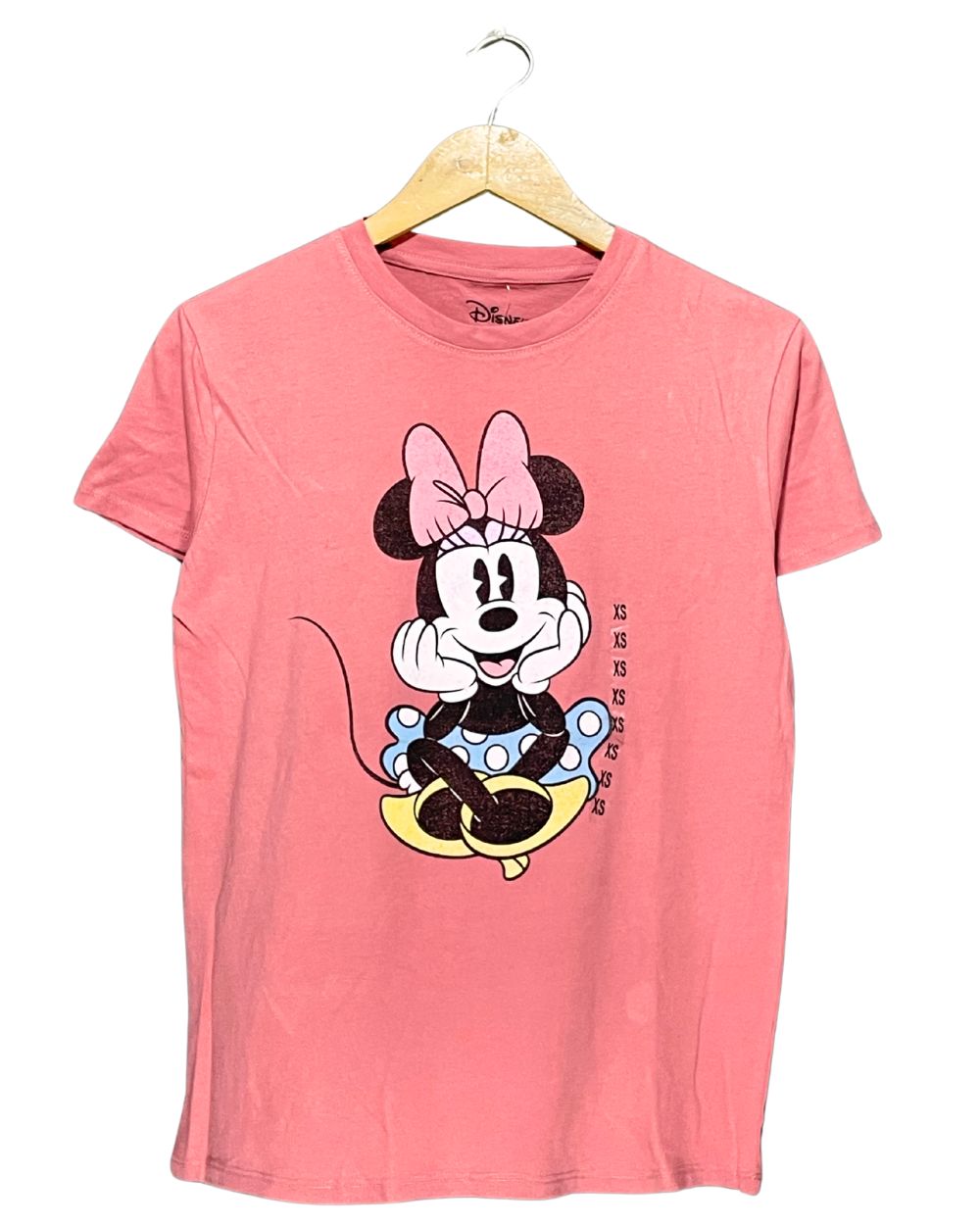 Disney Pink Cotton T Shirt For Women XS | ThriftQueen.pk