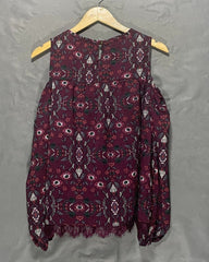 Rewind Maroon Polyester For Women Tops Large | ThriftQueen.pk