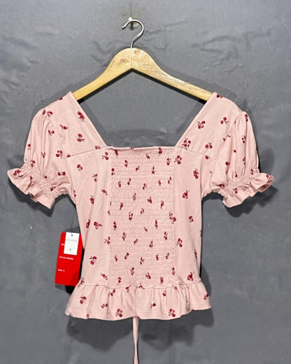 Hot Kiss Pink Polyester For Women Tops Medium | ThriftQueen.pk