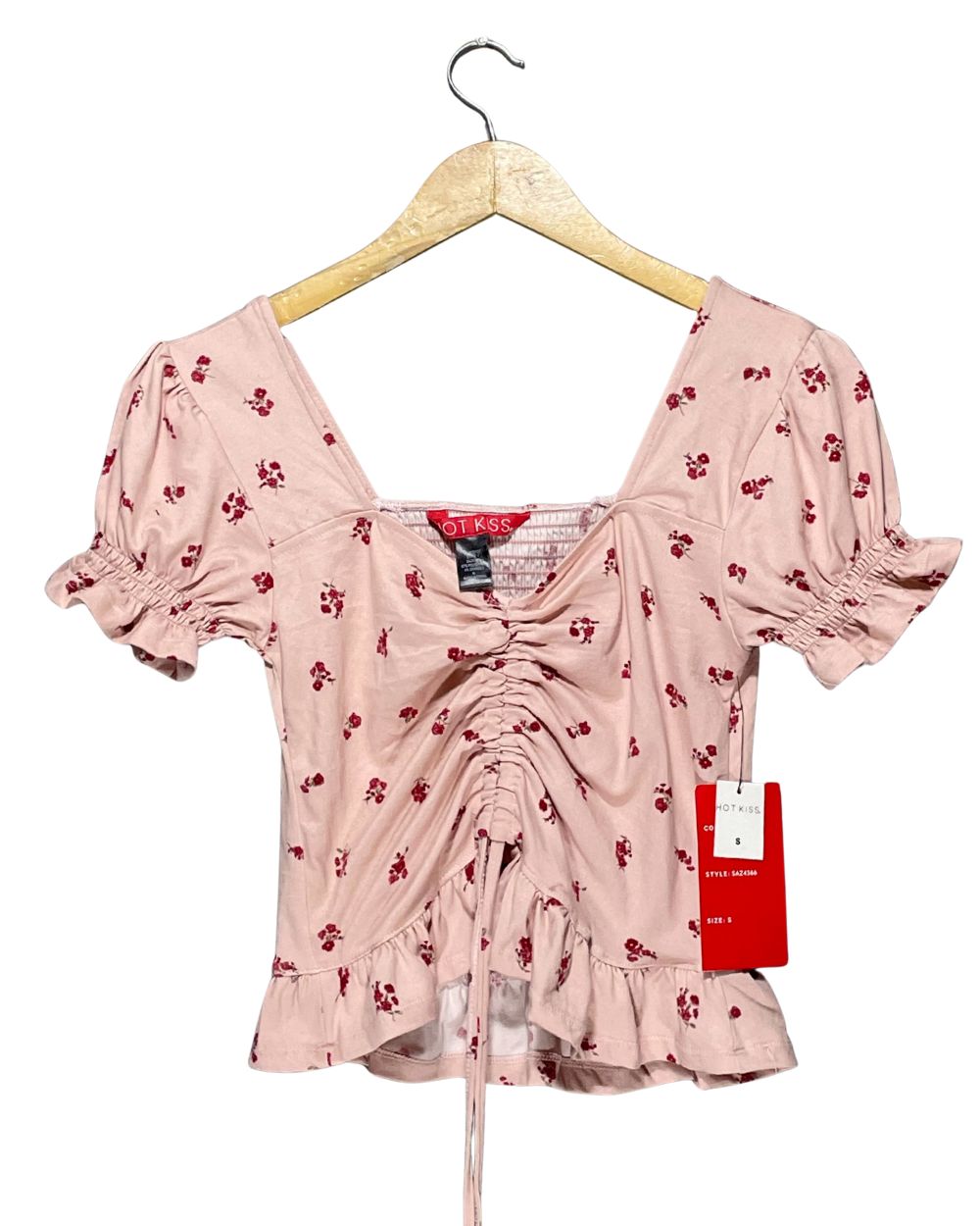 Hot Kiss Pink Polyester For Women Tops Medium | ThriftQueen.pk