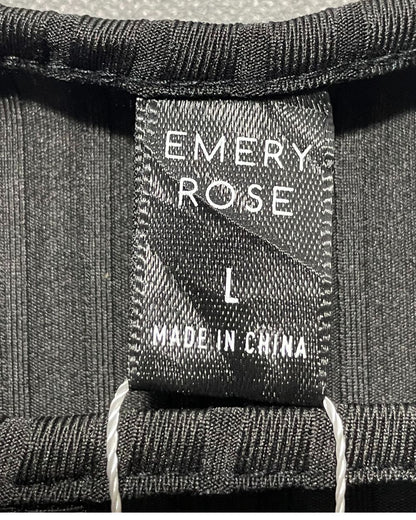 Emery Rose Black Polyester For Women Tops Large | ThriftQueen.pk