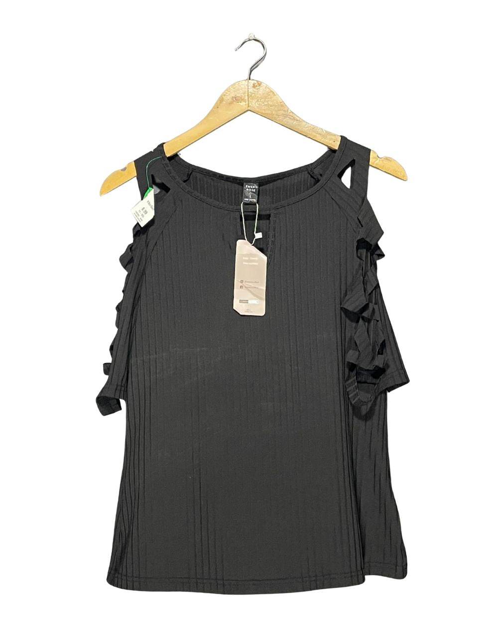 Emery Rose Black Polyester For Women Tops Large | ThriftQueen.pk