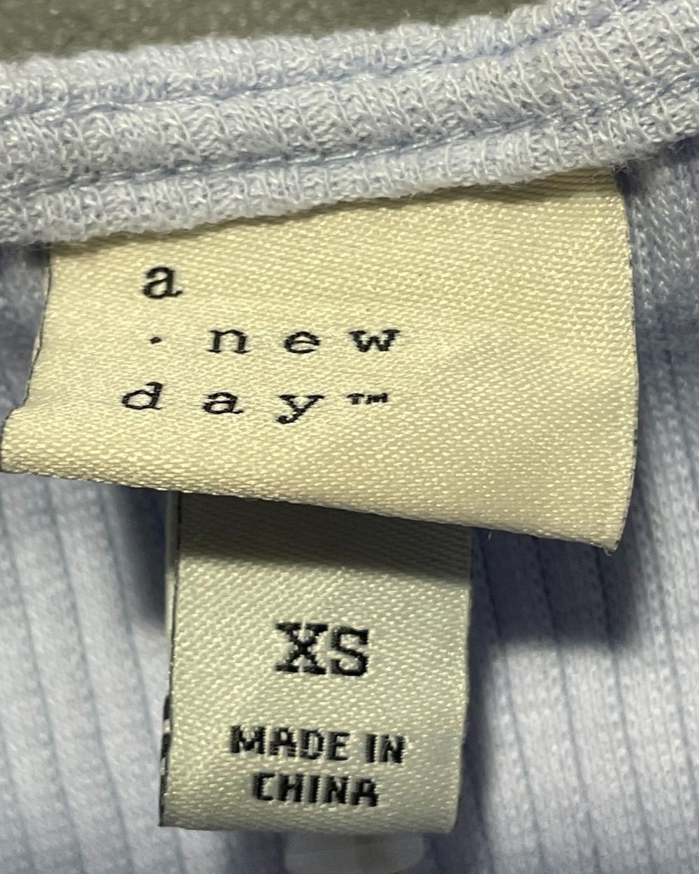 a.new day Blue Polyester For Women Tops X Small | ThriftQueen.pk