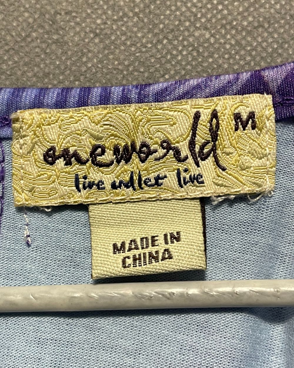 Oneworld Blue Polyester For Women Tops Medium | ThriftQueen.pk