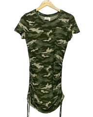 Pink Camouflage Cotton For Women Tops Medium