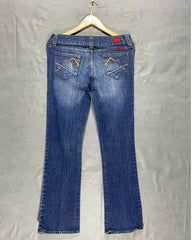 Princess Jeans Blue Flare Jeans For Women Large