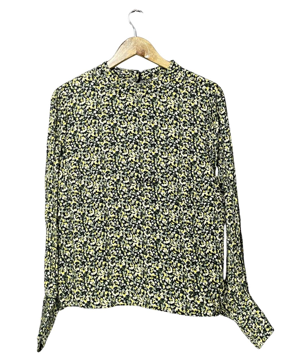 H&M Green Polyester For Women Tops Large