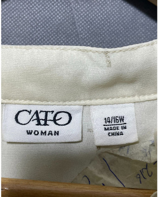 Cato White Polyester For Women Tops Large