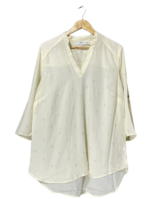 Cato White Polyester For Women Tops Large