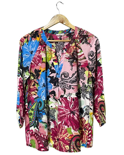 Milano Multi Polyester For Women Tops Medium