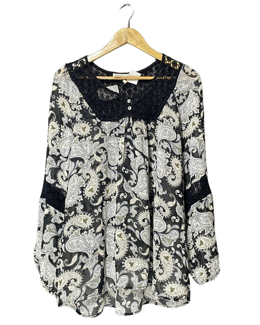 Daniel Rainn Black Polyester For Women Tops Large