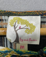 Fig And Flowers Green Polyester For Women Tops Small