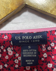 U.S. Polo Assn Red Cotton Shirt For Women Small