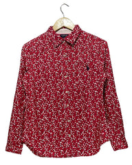 U.S. Polo Assn Red Cotton Shirt For Women Small