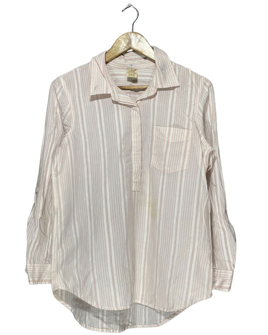 Faded Glory Pink Cotton Shirt For Women Small