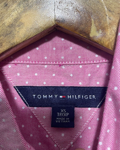 Tommy Hilfiger Pink Cotton Shirt For Women XL