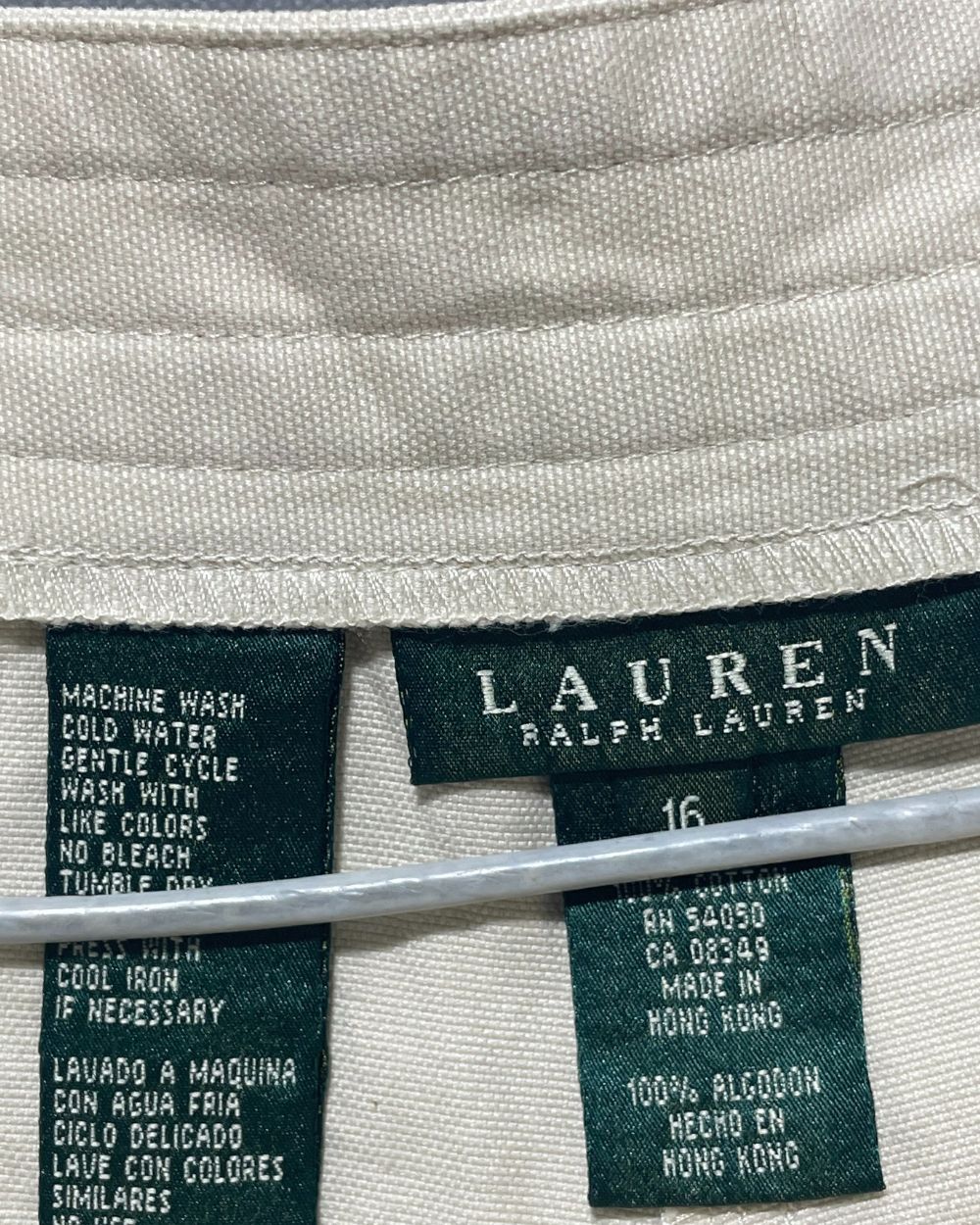 Ralph Lauren Cream Cotton Short For Women X Large