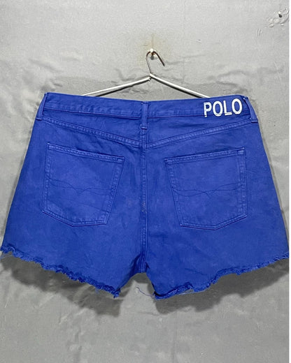 Polo Ralph Lauren Blue Cotton Short For Women X Large