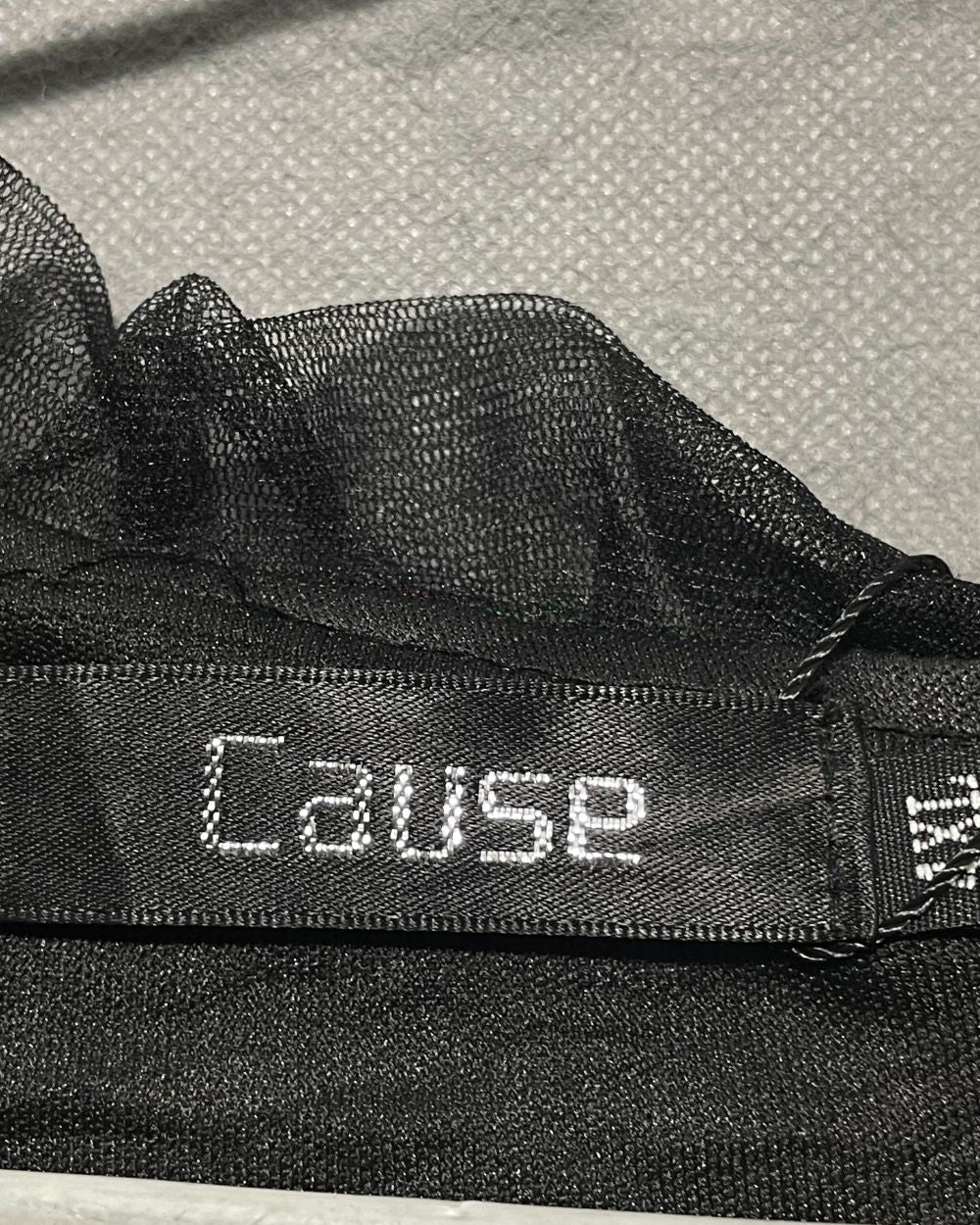 Cause Black Polyester For Women Tops 4X Large