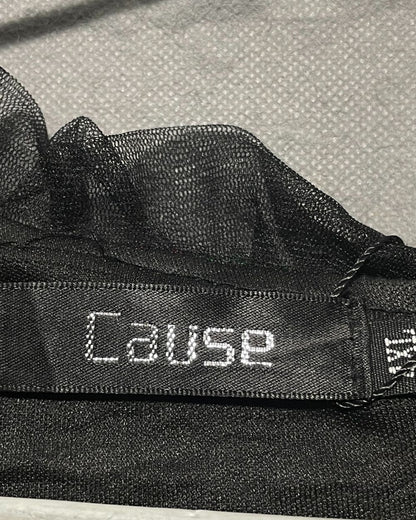 Cause Black Polyester For Women Tops 4X Large