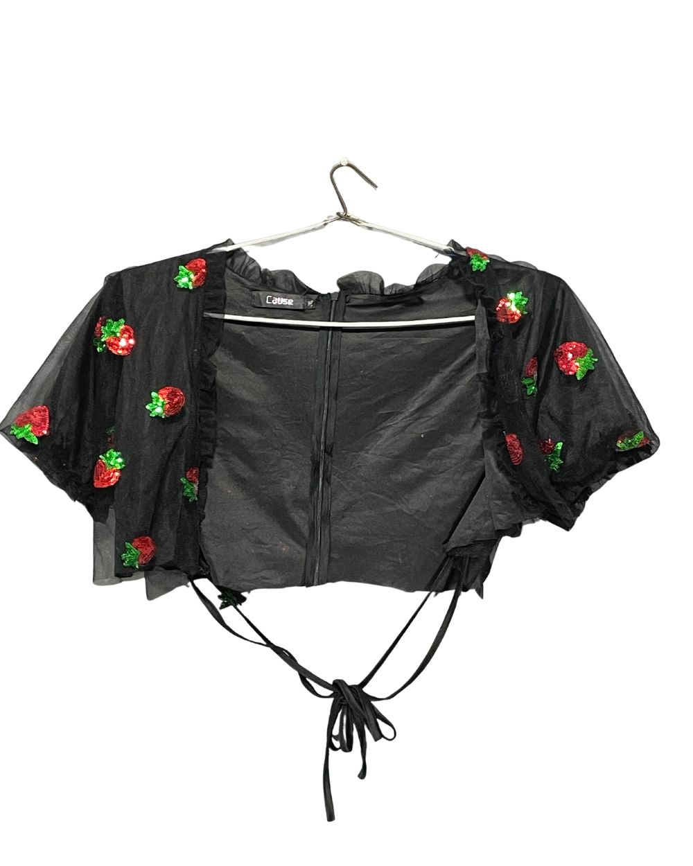 Cause Black Polyester For Women Tops 4X Large