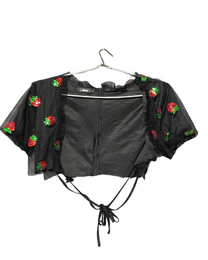 Cause Black Polyester For Women Tops 4X Large