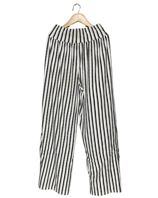 Guilty White Cotton Plazo For Women X Large