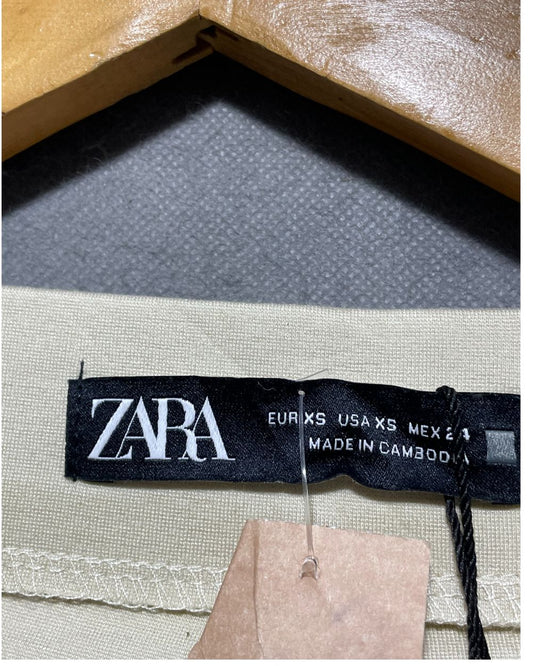 Zara Cream Cotton tights For Women X Small