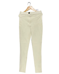Zara Cream Cotton tights For Women X Small