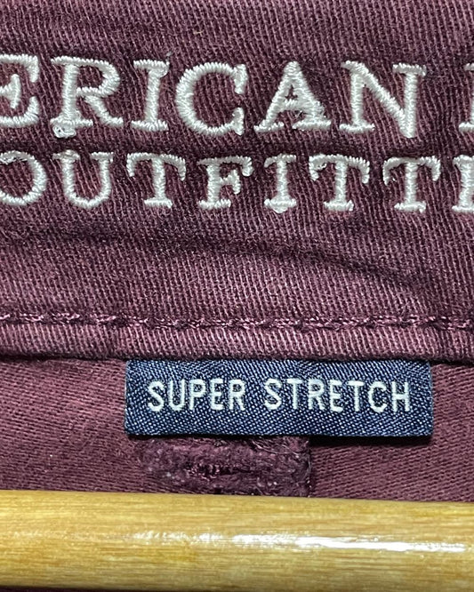 American Eagle Maroon Jeans Short For Women Large