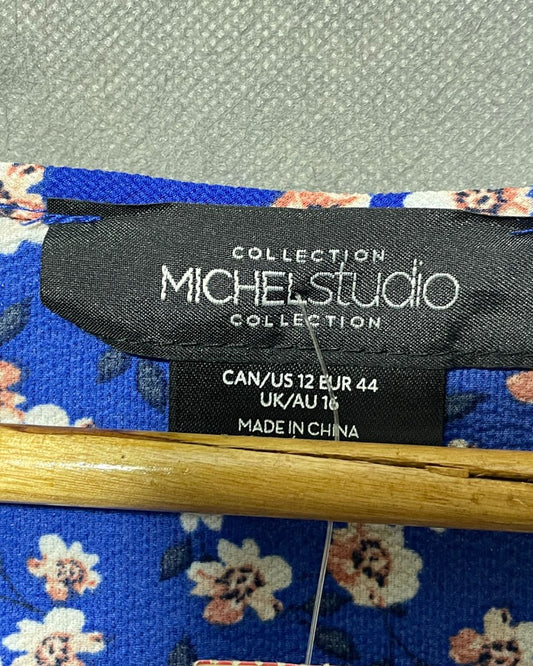 Michel Studio Blue Polyester For Women Tops X Small