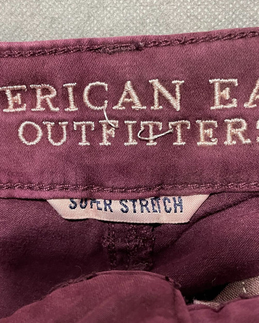 American Eagle Maroon Jeans For Women Small
