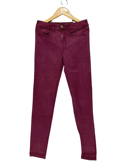 American Eagle Maroon Jeans For Women Small