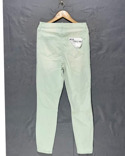 Celebrity Pink Green Jeans For Women Small