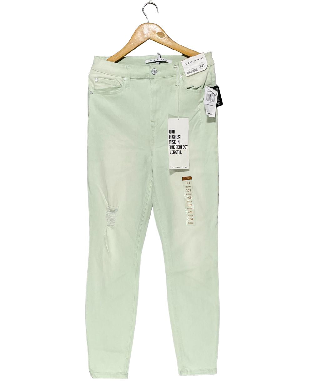 Celebrity Pink Green Jeans For Women Small