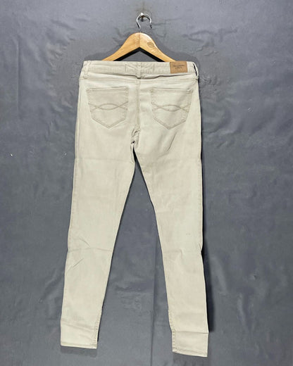 Abercrombie & Fitch Cream Jeans For Women Small