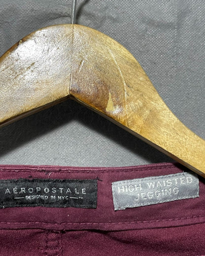 Aeropostale Maroon Jeans For Women Medium