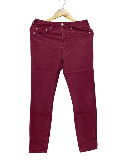 Aeropostale Maroon Jeans For Women Medium