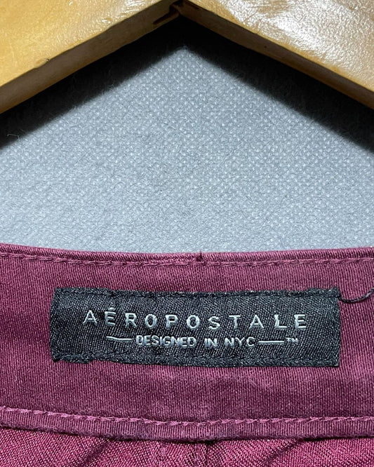 Aeropostale Maroon Jeans For Women Small