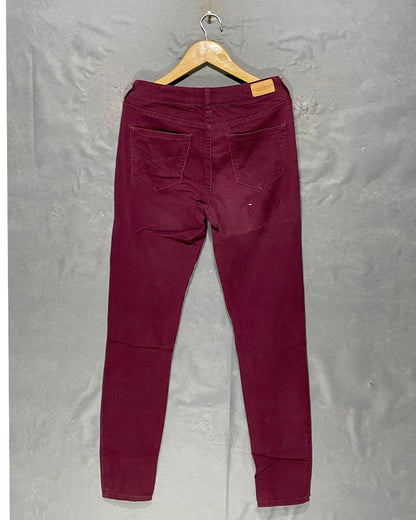 Aeropostale Maroon Jeans For Women Small