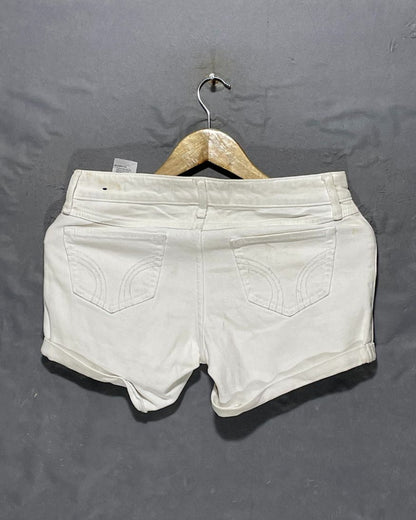 Hollister White Jeans Short For Women Large
